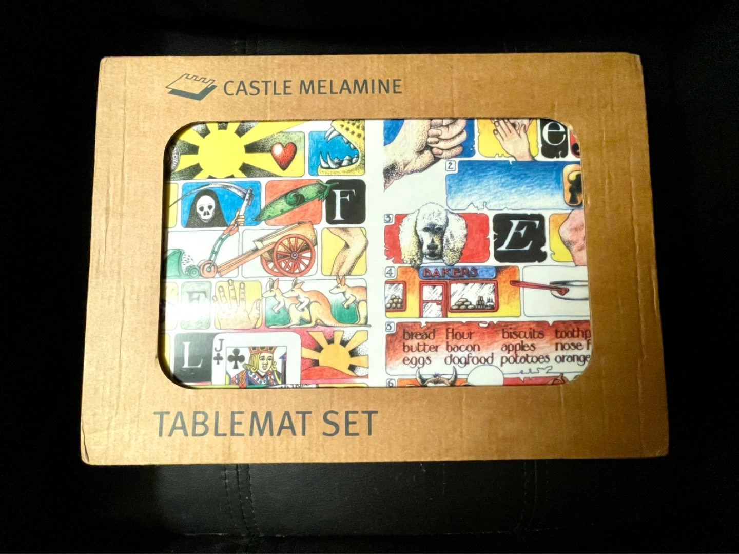 NEW Set of 6 Tablemats by Castle Melamine - Simon Drew Designs