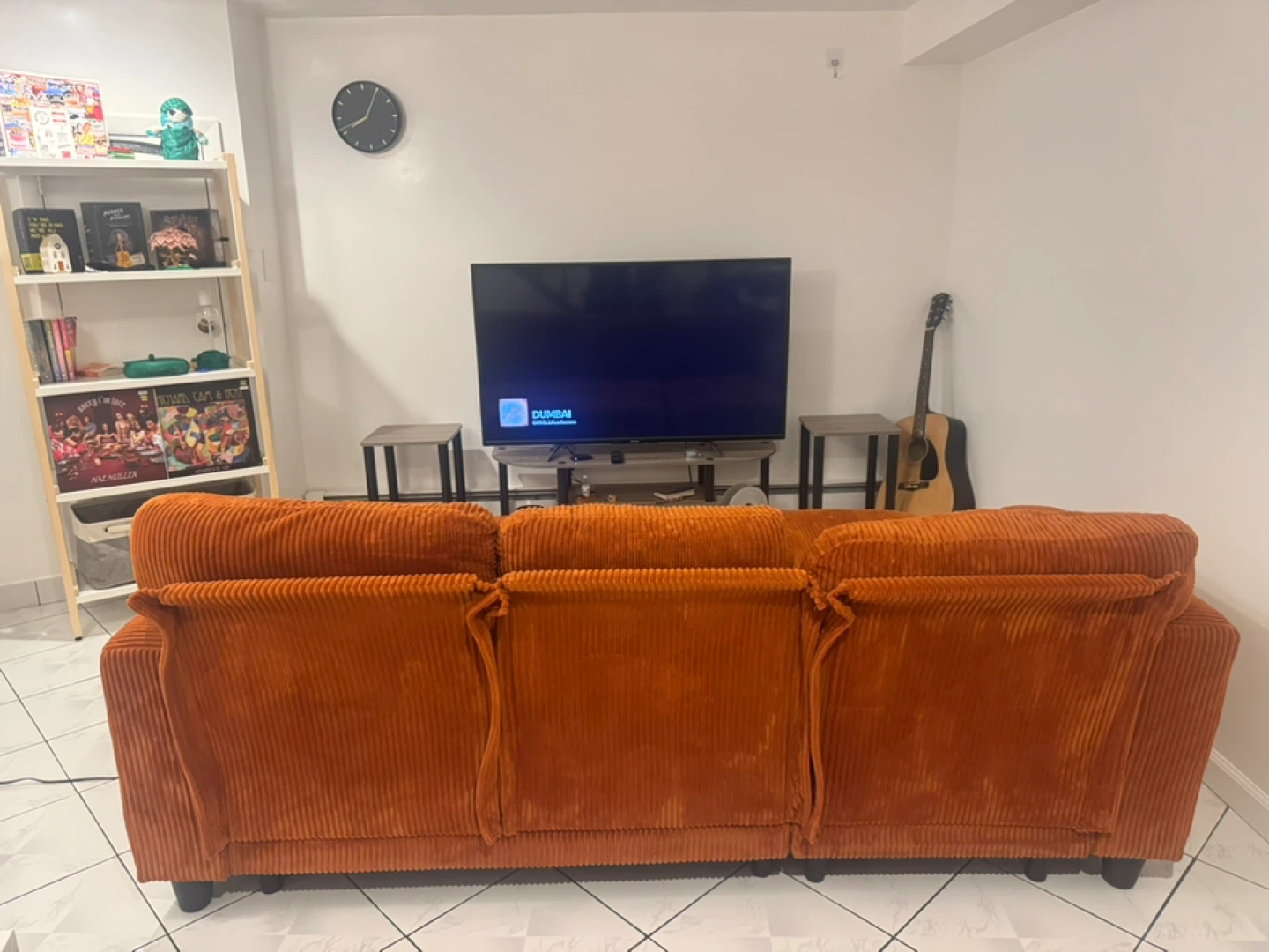 Spacious Orange  Corduroy Sectional Sofa (Sleeper) - photo 5