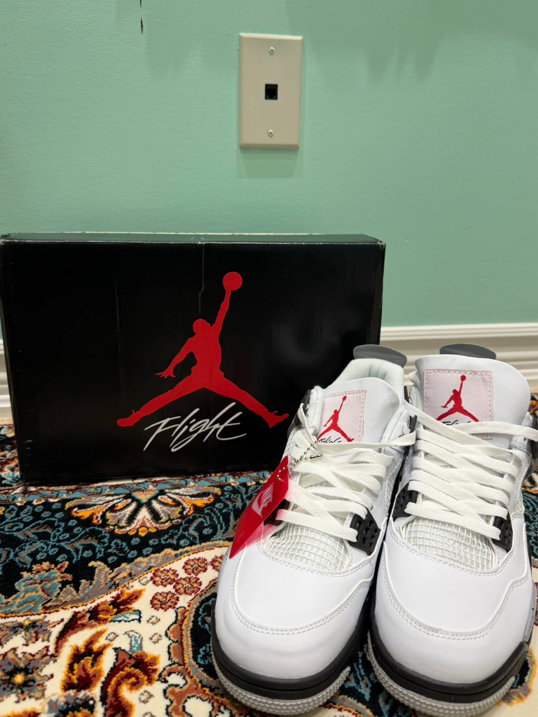 Jordan 4 Retro White Cement Men's Shoes - photo 4