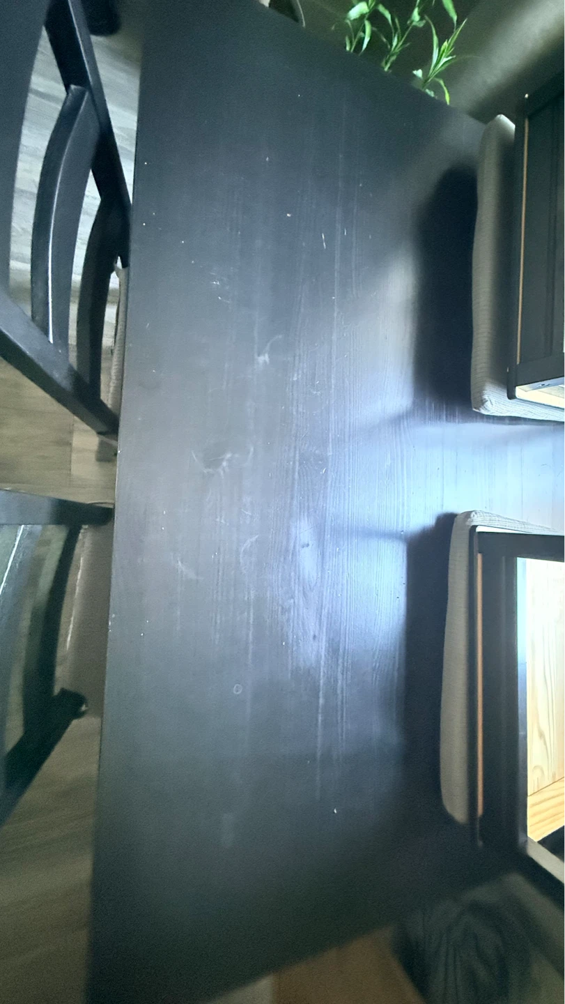 Black Dining Table - 118 cm x 74 cm - photo 3