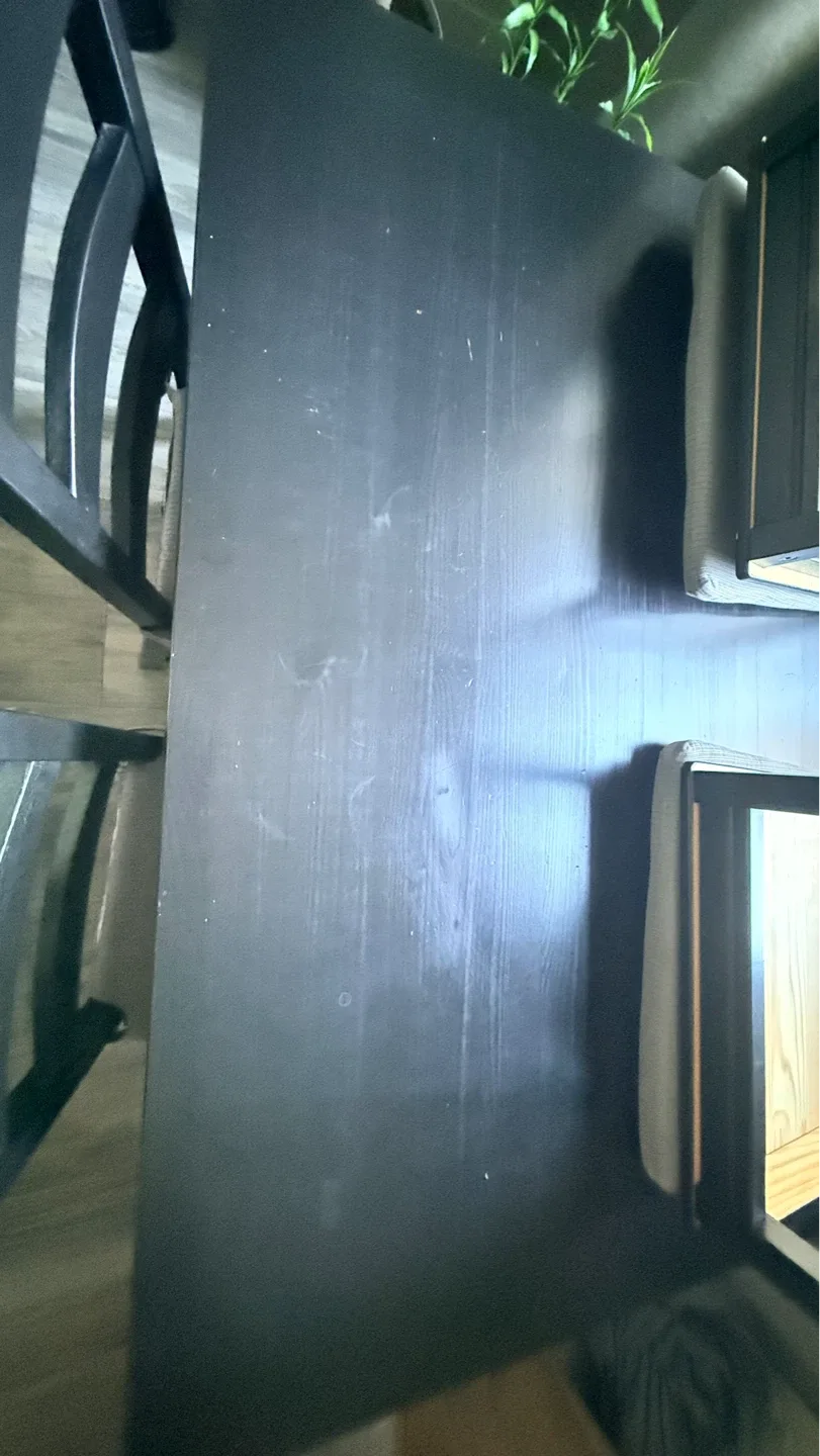 Black Dining Table - 118 cm x 74 cm - photo 3