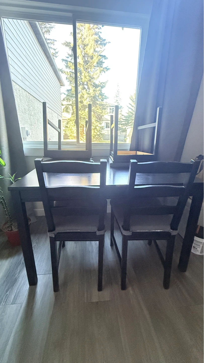 Black Dining Table - 118 cm x 74 cm