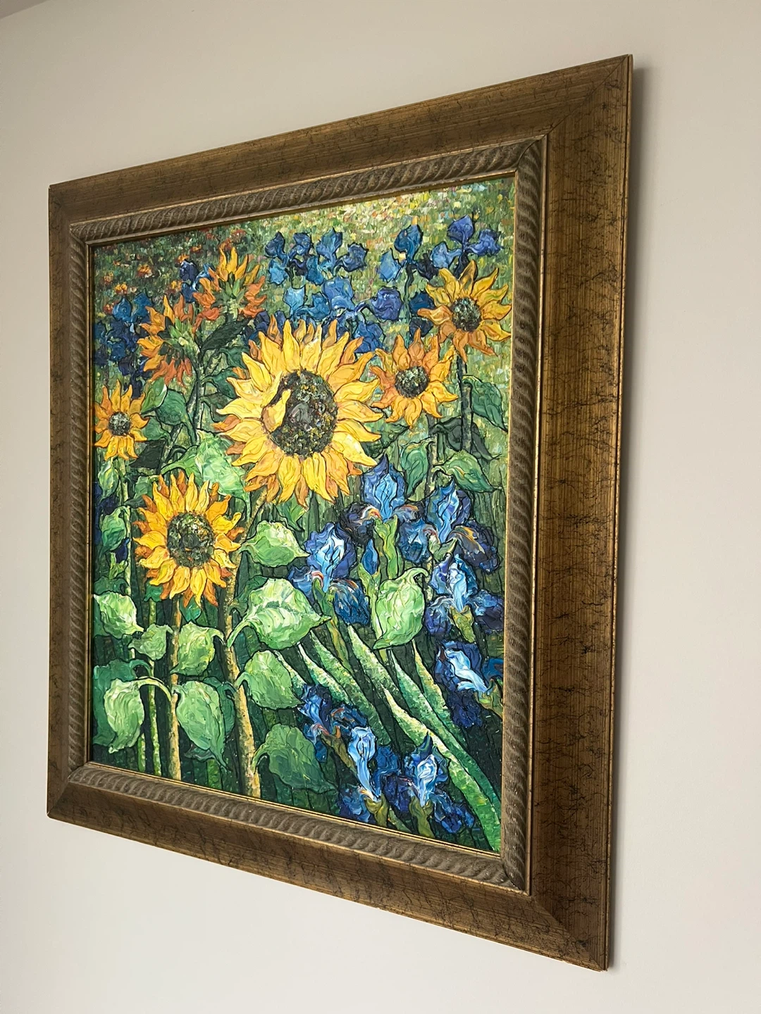 Large Custom Framed Sunflower Floral Wall Art - photo 2