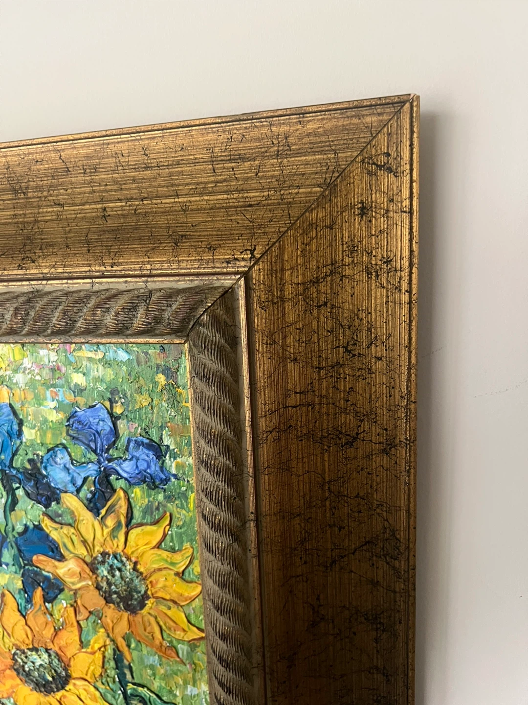 Large Custom Framed Sunflower Floral Wall Art - photo 4