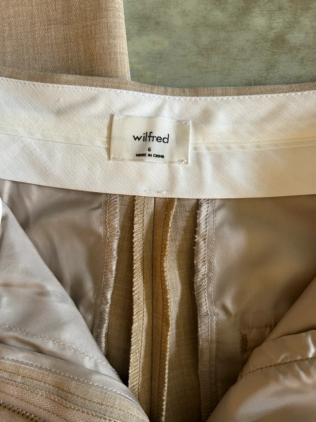 Wilfred Pleated High Rise Straight Leg Pant