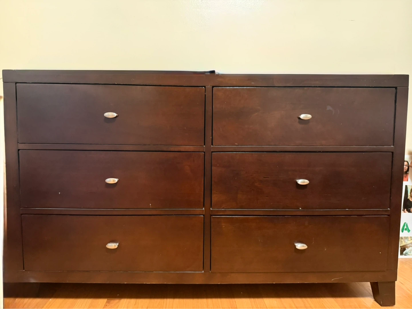 Dark Brown 6-Drawer Dresser - photo 2
