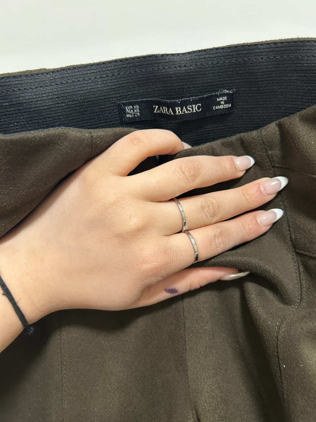 Zara Basic Women's Olive Green Pants Size XS - photo 4