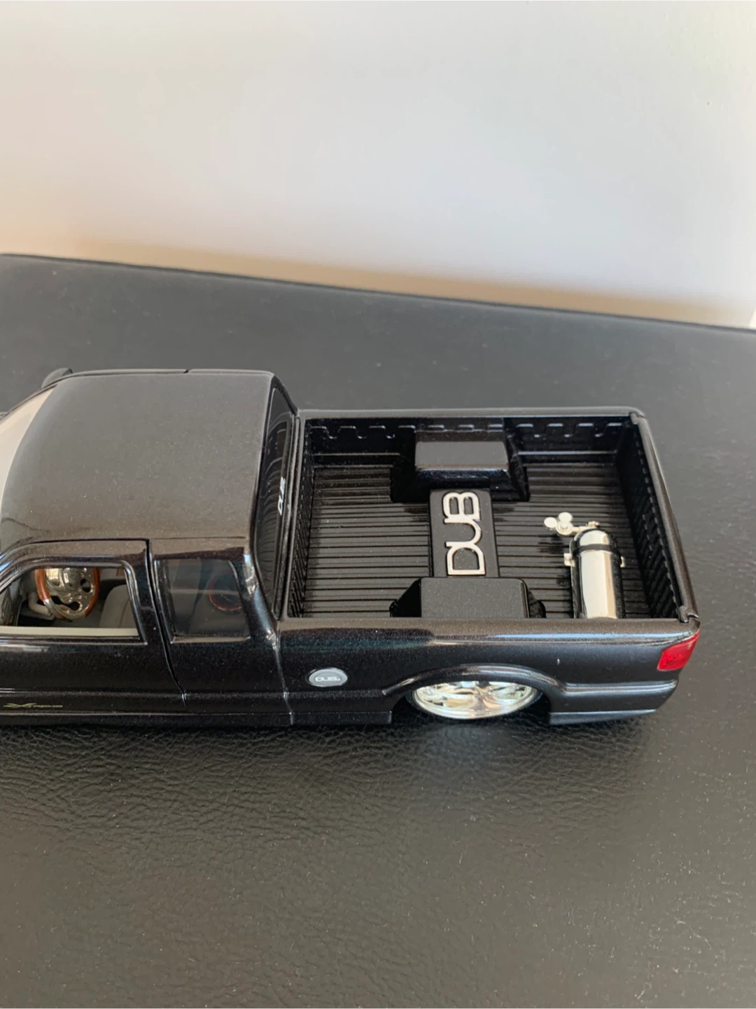 DUB 1:24 Scale Black Lowrider Pickup Truck Model - photo 2