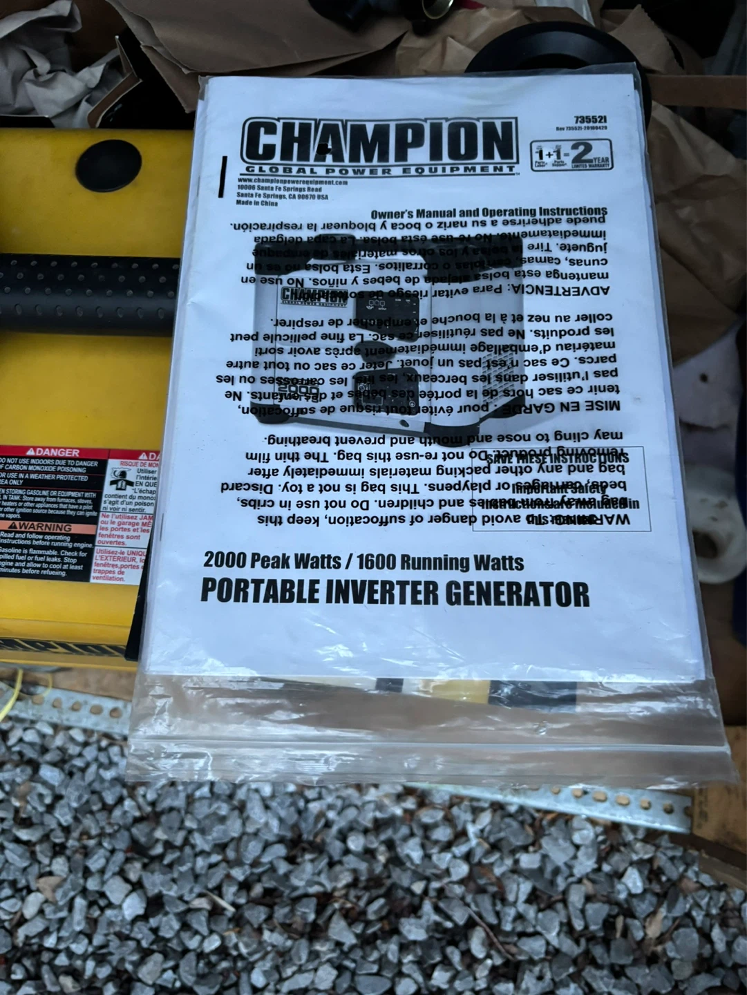 Champion 2000 Watt Portable Inverter Generator - photo 4
