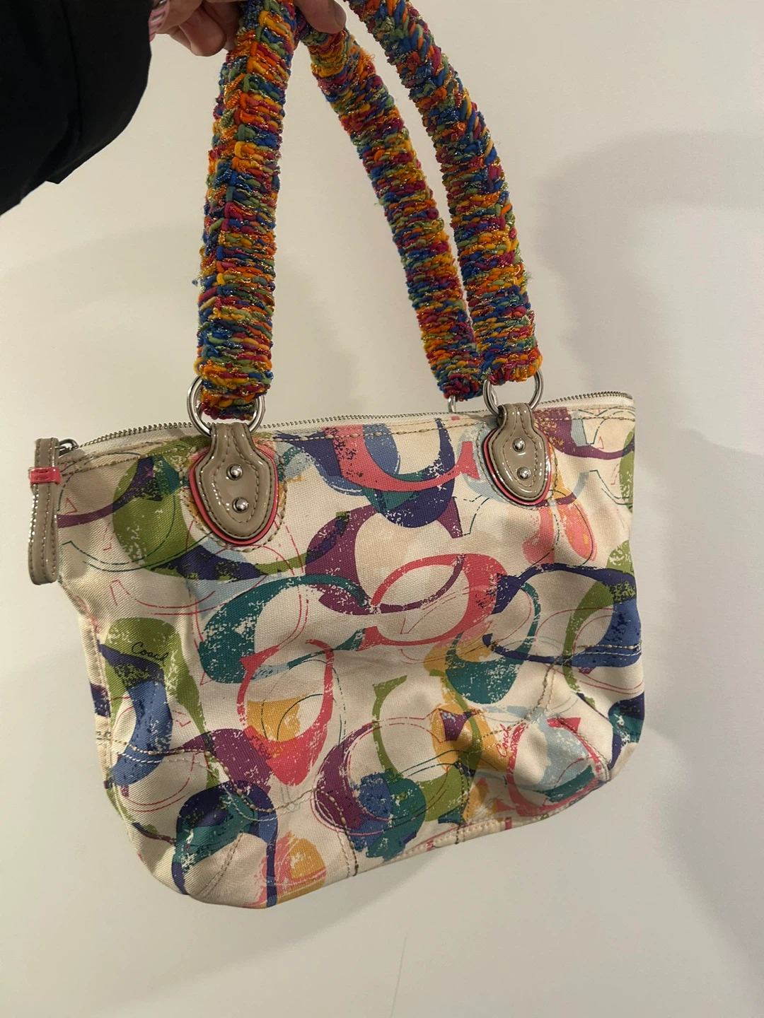 Coach Multicolor Signature Canvas Shoulder Bag