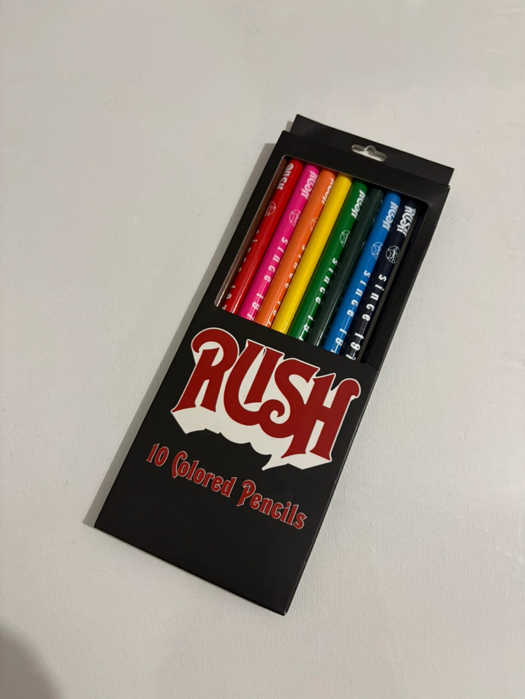 Rush crayons rock and roll color pencils collectible