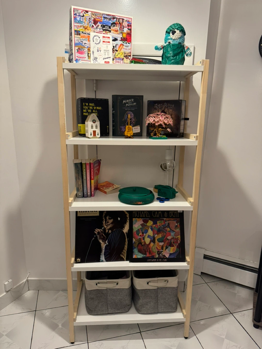 IKEA white shelf + free stuff