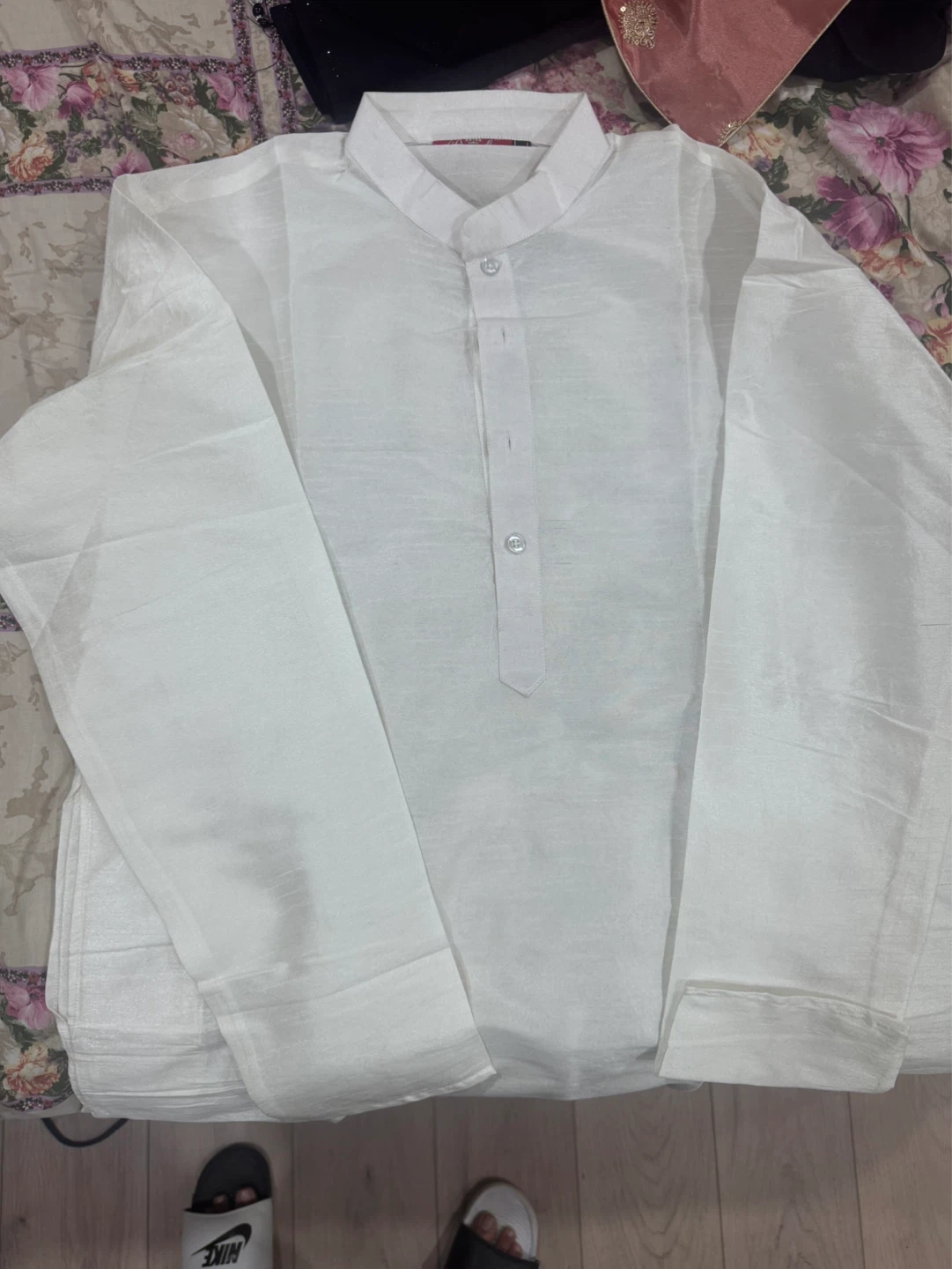White Kurta Pajama Set - photo 2