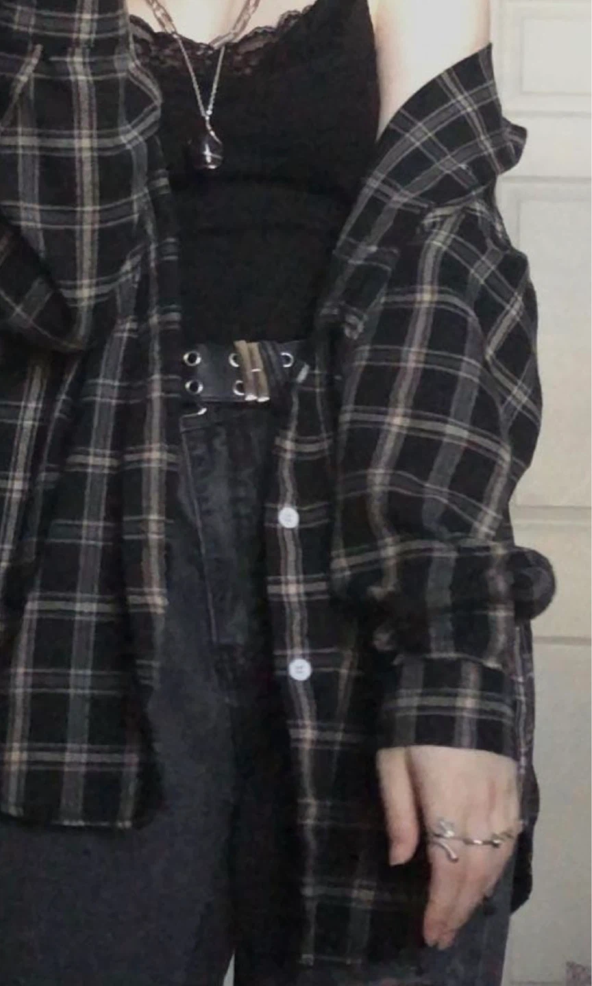 Plaid Button-Up Shirt