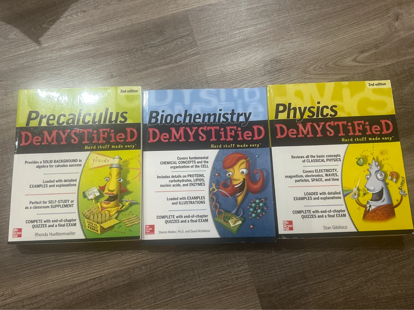 DeMYSTiFieD Books (Precalculus, Biochemistry, Physics)
