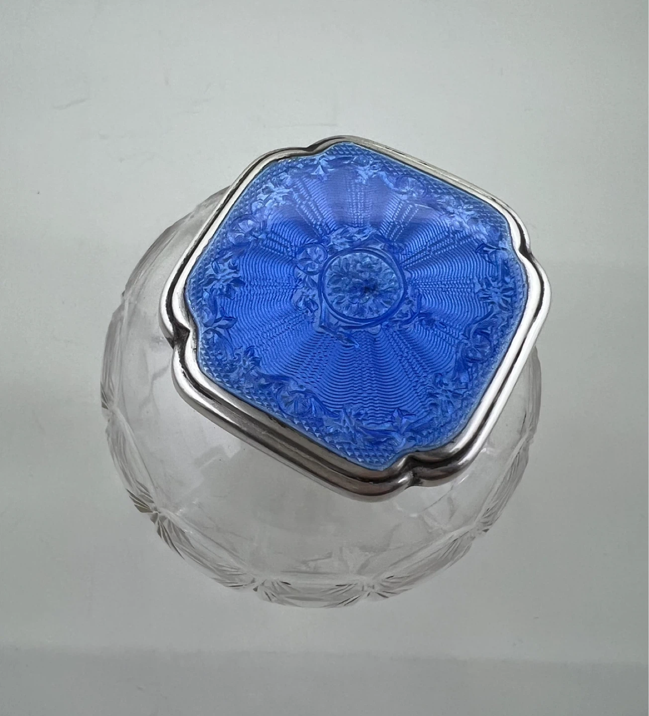 Antique Sterling Silver & Crystal Perfume Bottle - photo 4