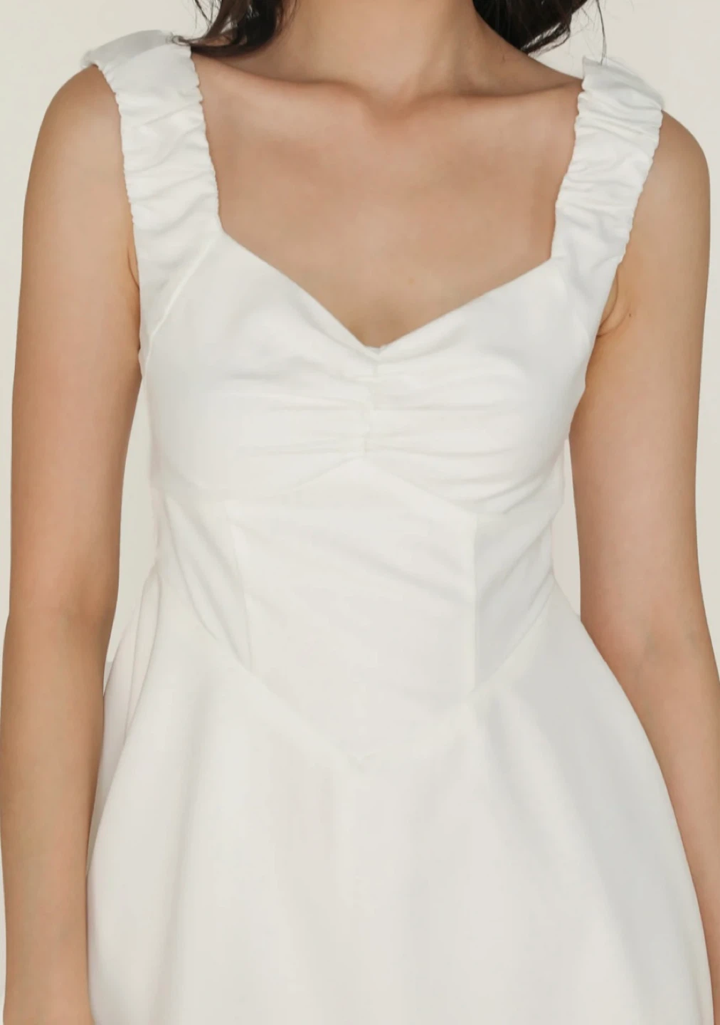 White A-Line Mini Dress - Size M - photo 2