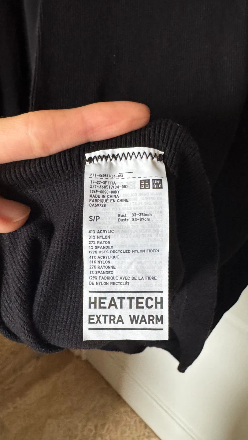 UNIQLO Longsleeve Ribbed Turtleneck - Black, S - photo 4
