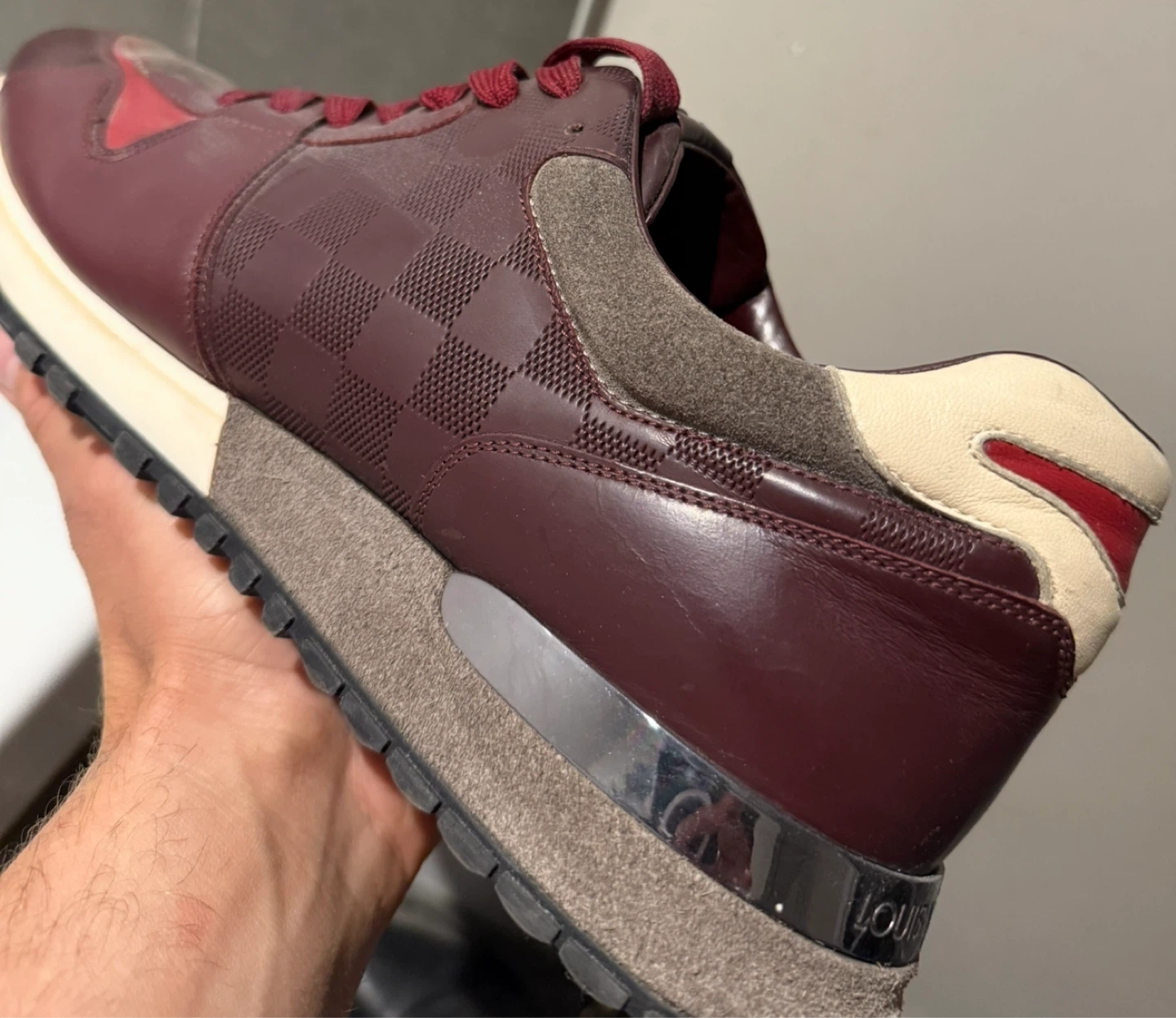 Louis Vuitton Run Away Sneaker Monogram Burgundy - photo 4
