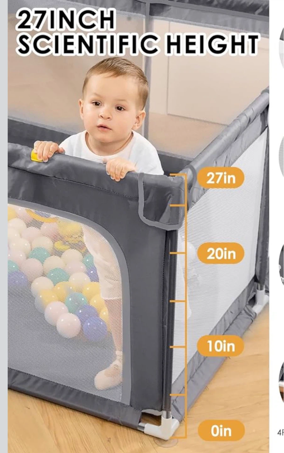 Baby Playpen Large 70in x 60in x 27in - photo 5