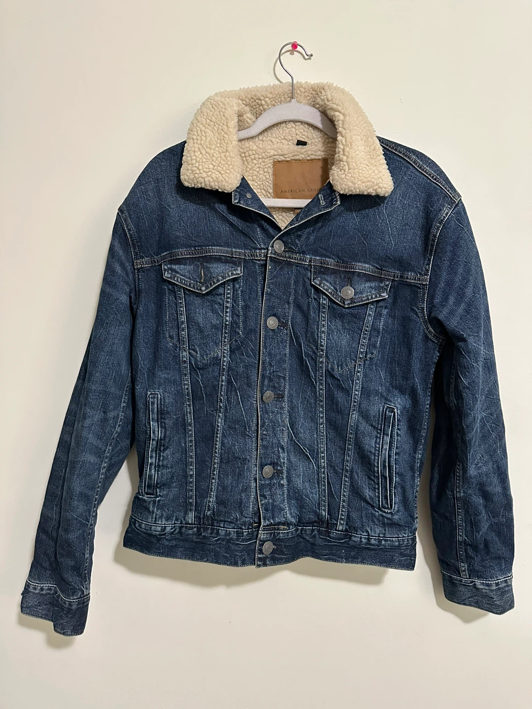 American Eagle Sherpa Lined Denim Jacket