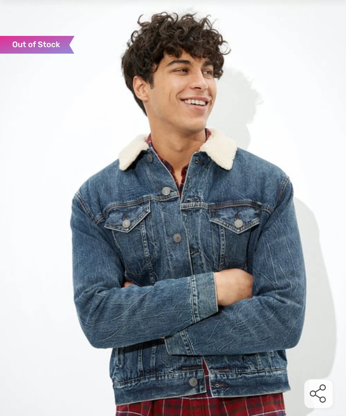 American Eagle Sherpa Lined Denim Jacket - photo 2