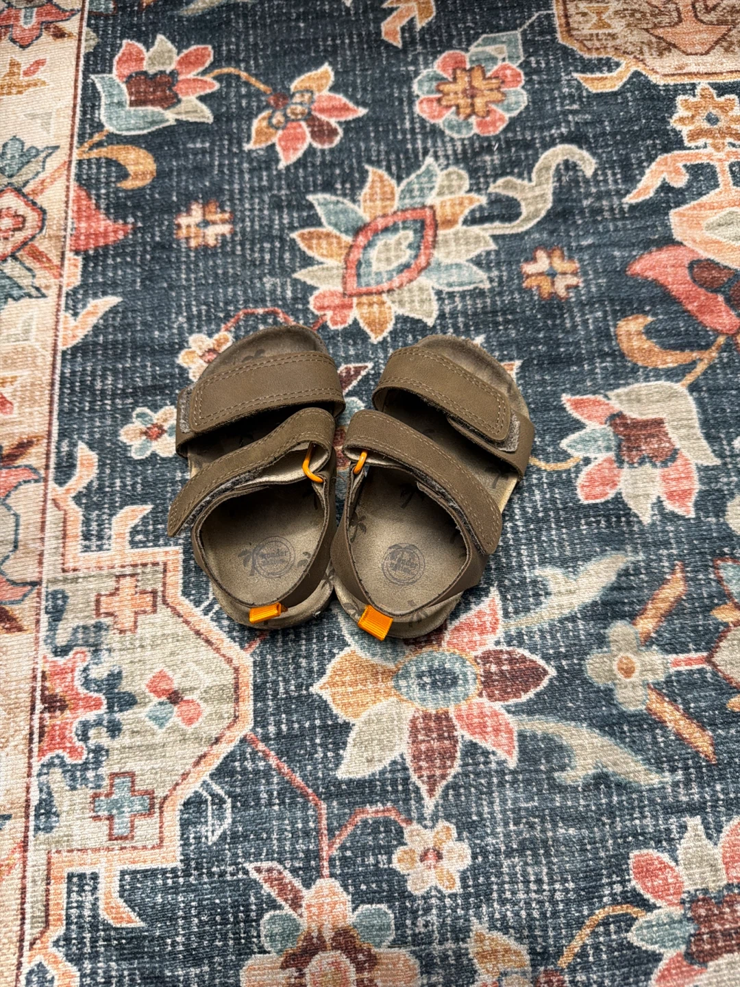 Wonder Nation Brown Hook and Loop Sandals - Toddler Size 6