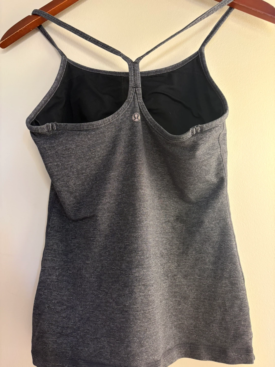 Lululemon Athletica Grey Striped Tank Top