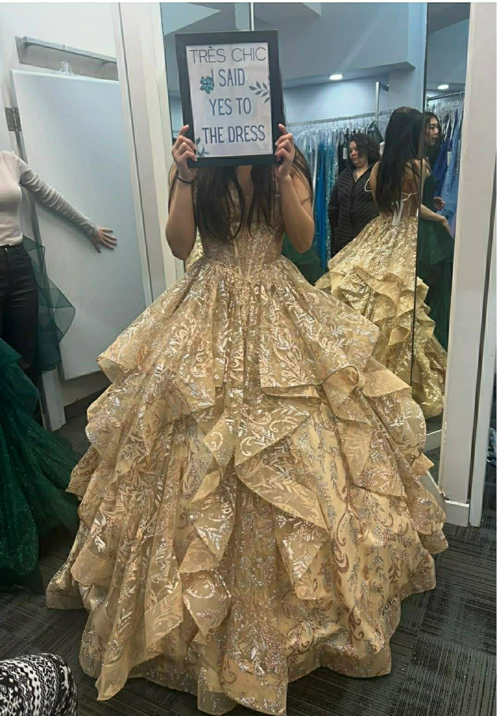 Elegant Gold Ball Gown