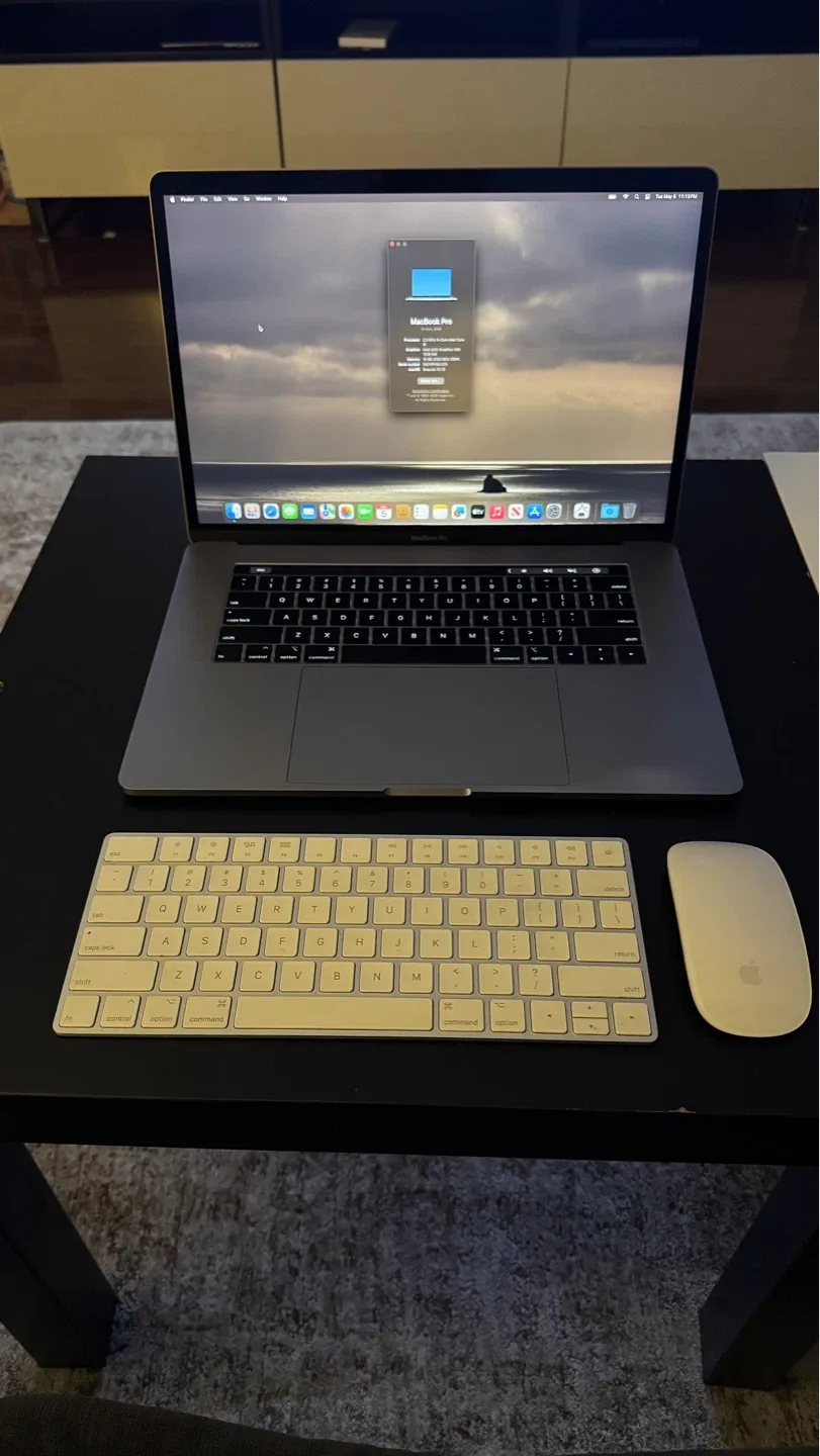 Apple MacBook Pro 2019 with Apple Magic Keyboard and mouse