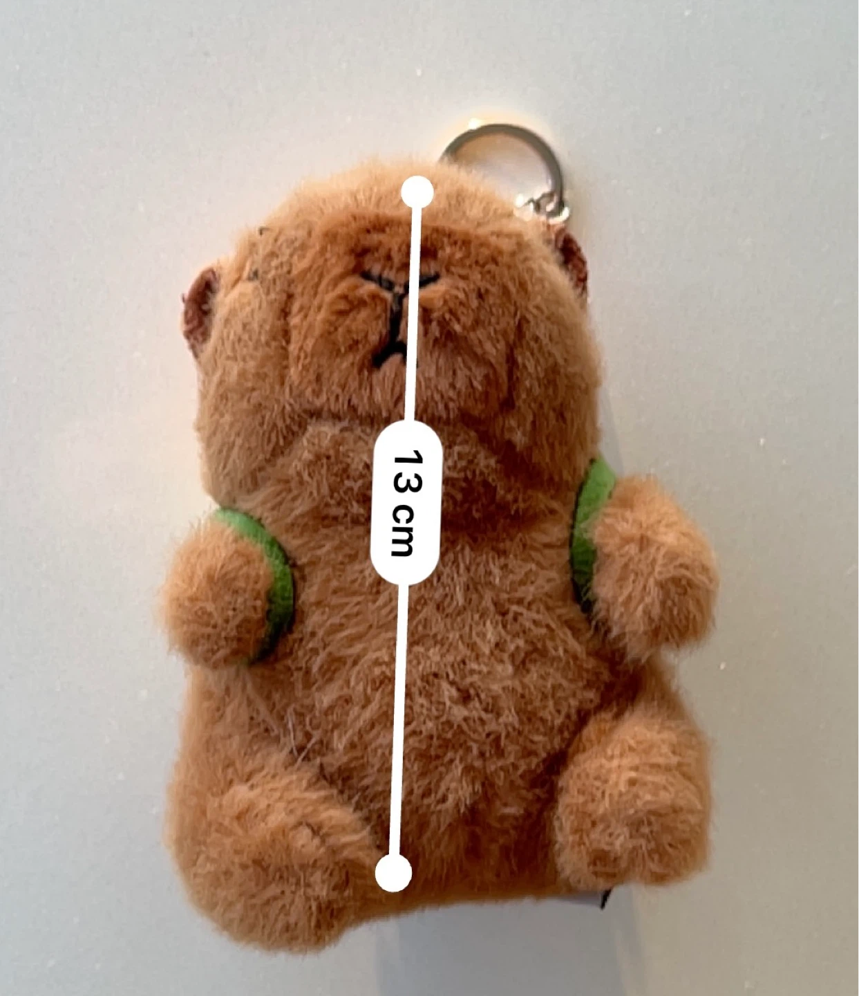 Capybara Plush Keychain with Turtle Backpack - photo 4