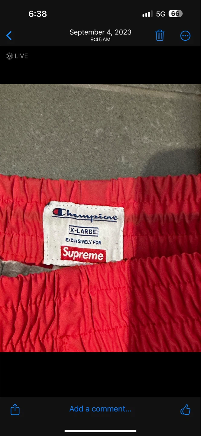 Champion x Supreme Track Pants - Red XL - photo 3
