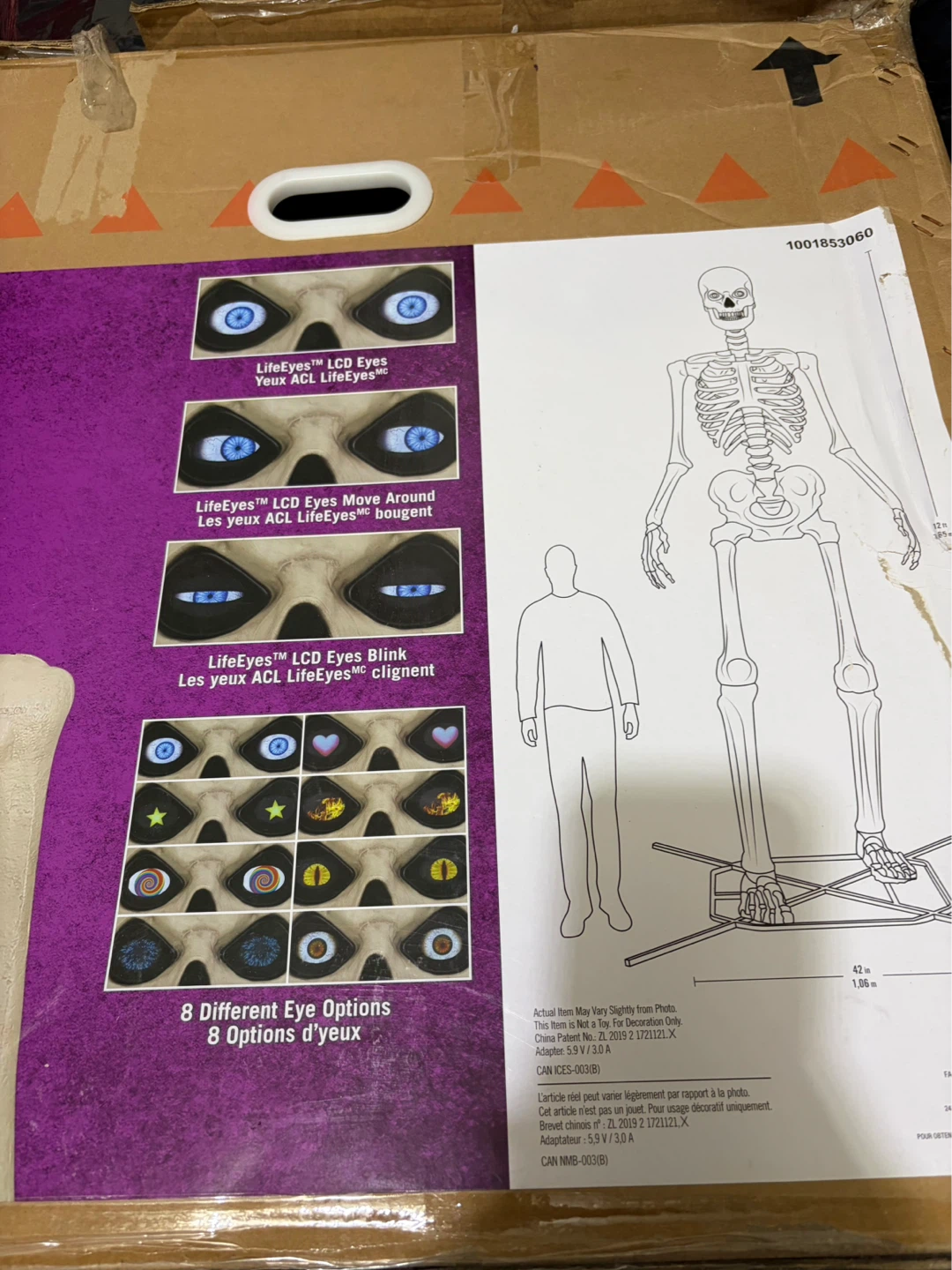 12 ft Giant Skeleton with LifeEyes LCD Eyes - photo 2