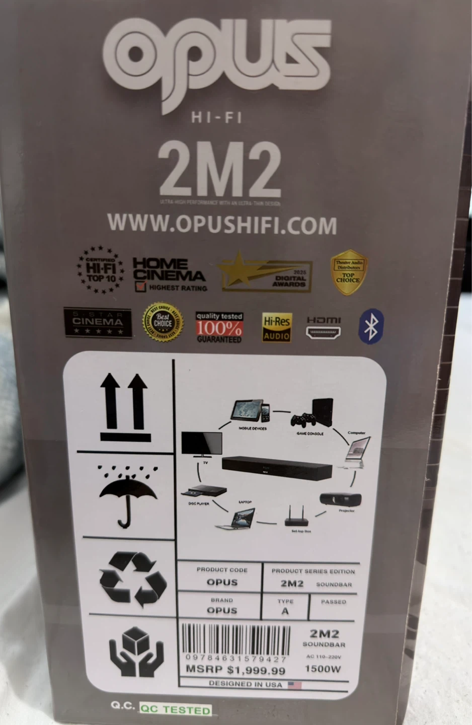 Opus Hi-Fi 2M2 Soundbar 1500W - photo 3