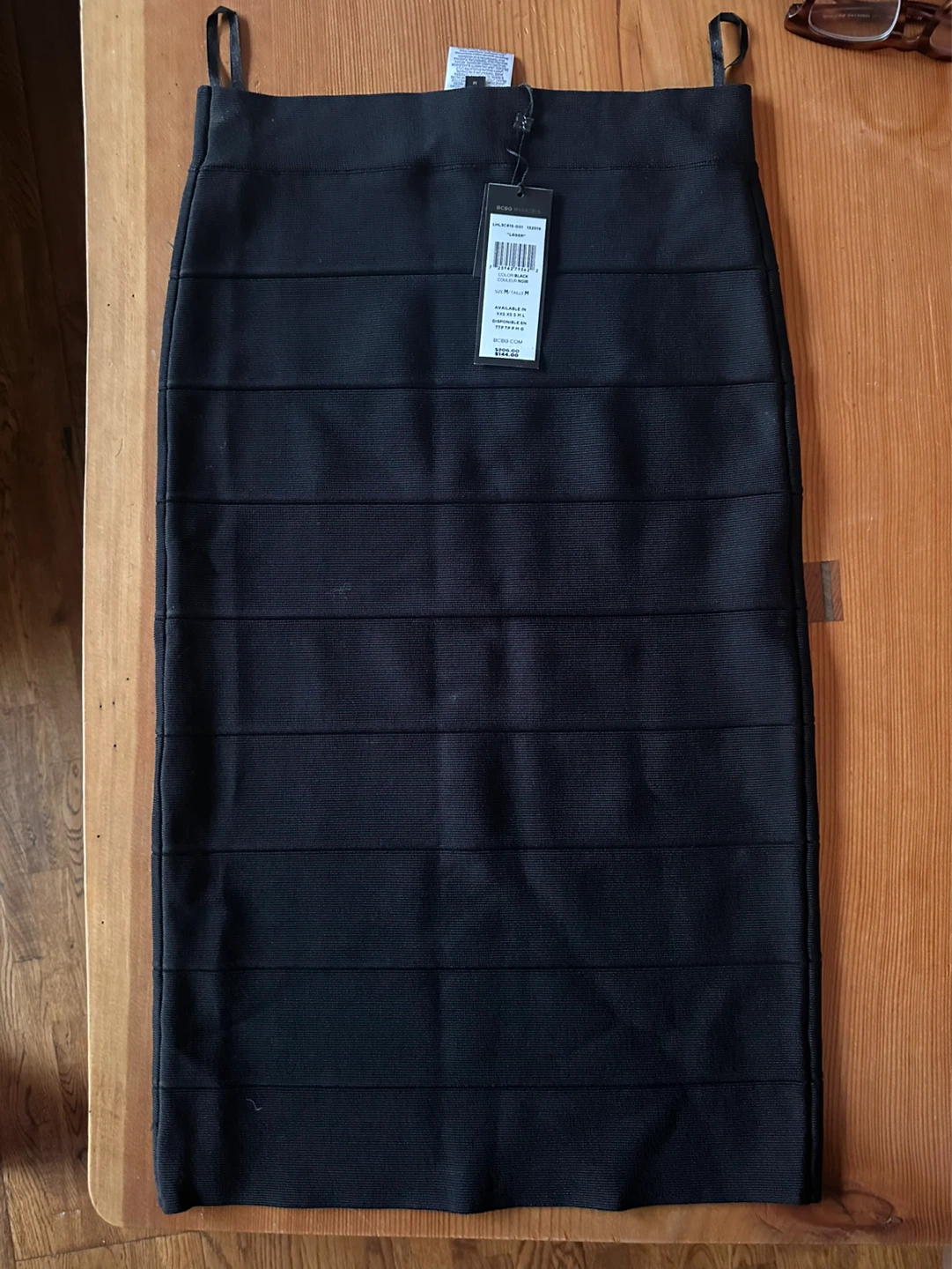 BCBG Max Azria "Leger" Black Bandage Skirt - Size M