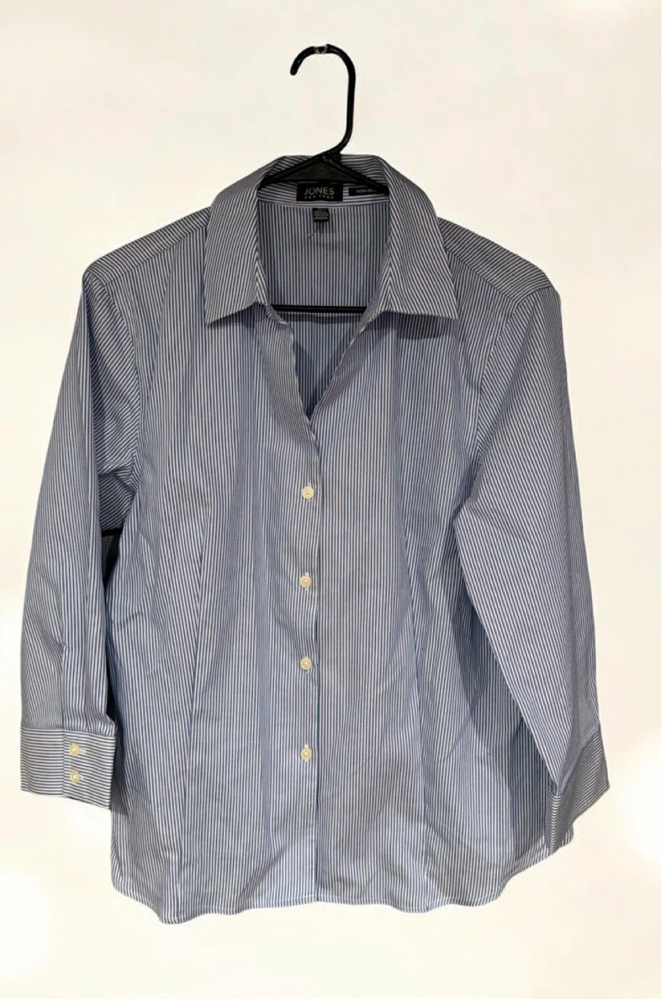 Jones New York Striped Button-Up Shirt