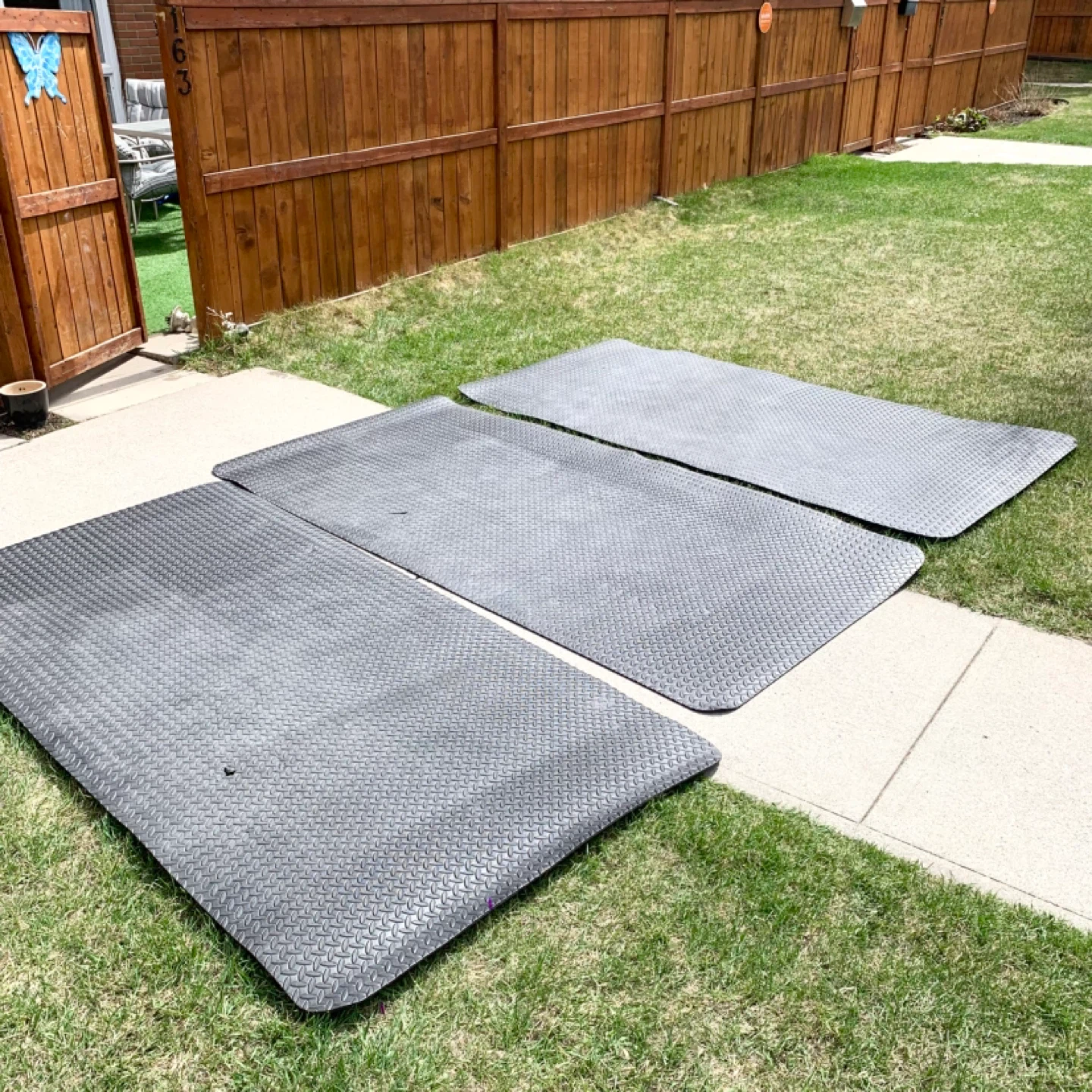 Floor Mats Rubber Mats Diamond Tread Garage Shop 3 Mats Set