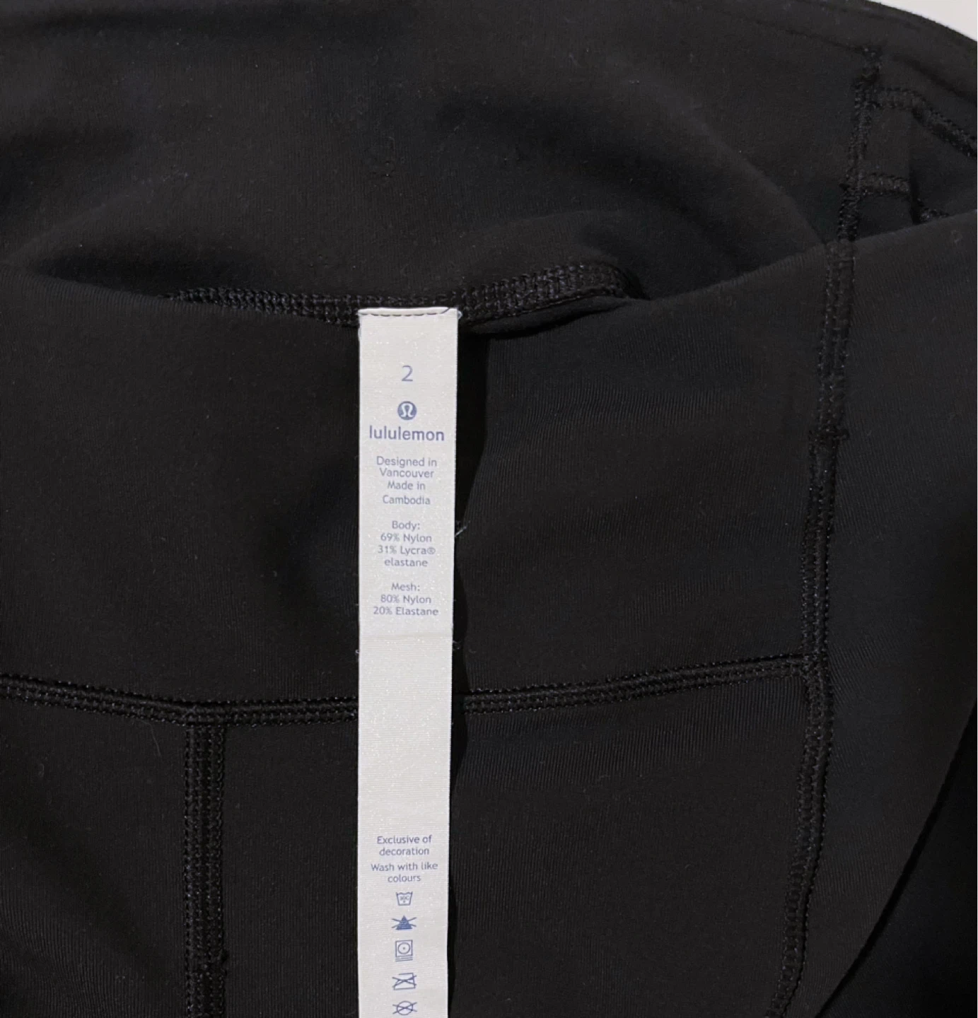 Lululemon Black Leggings Size 2 - photo 3
