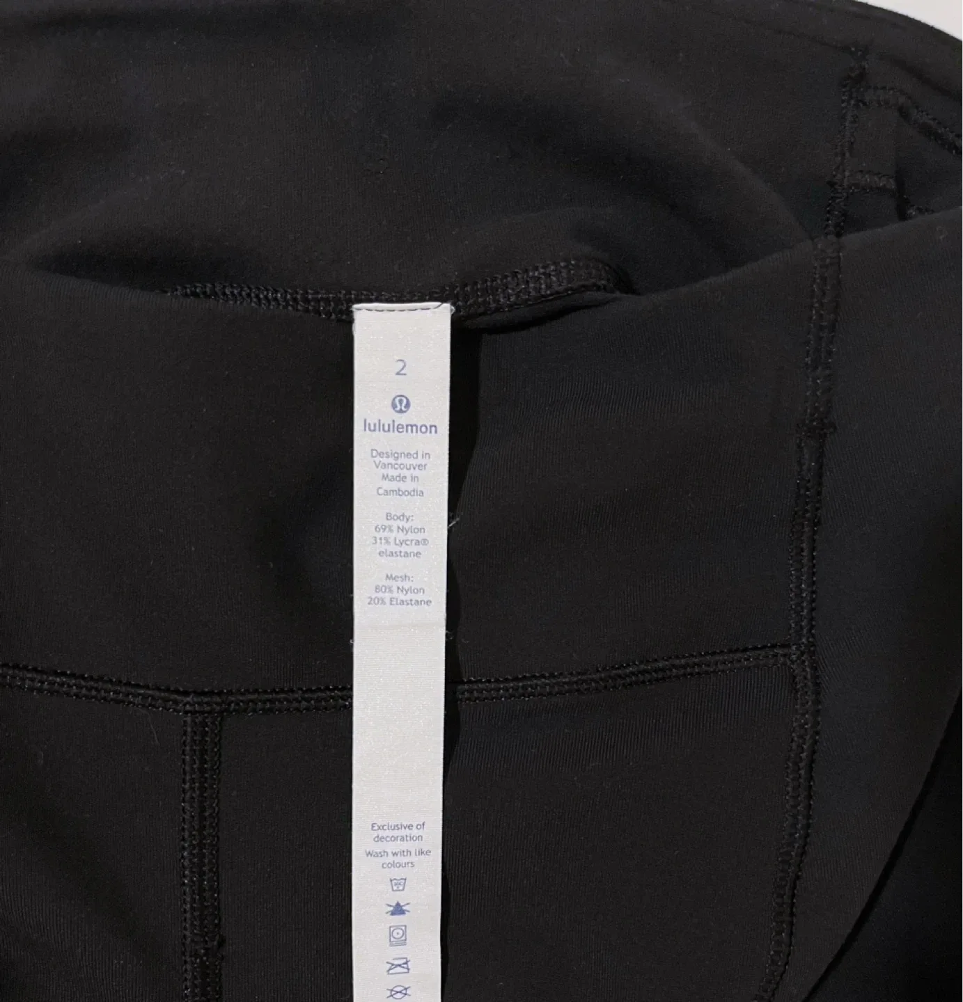 Lululemon Black Leggings Size 2 - photo 3
