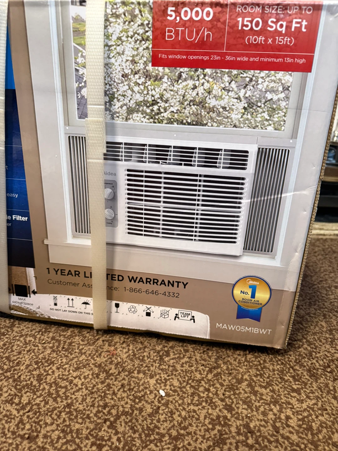 Midea EasyCool Window Air Conditioner MAW05M1BWT 5000 BTU