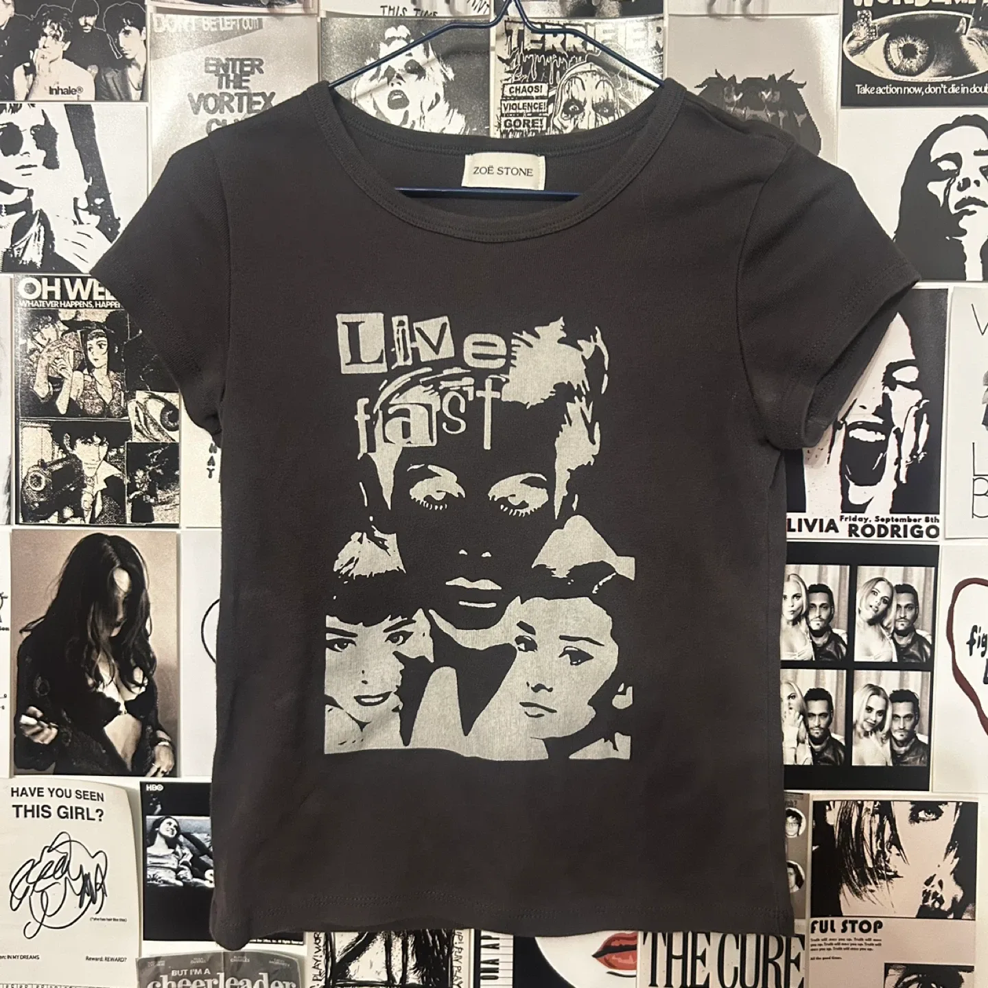 Zoe Stone Live Fast Graphic Baby Tee