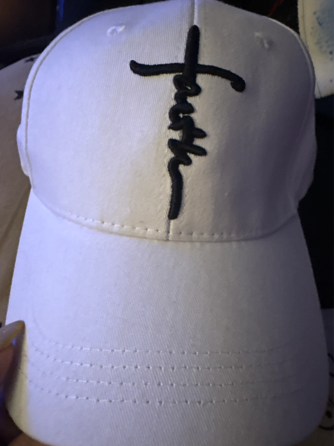 White "Faith" Baseball Cap