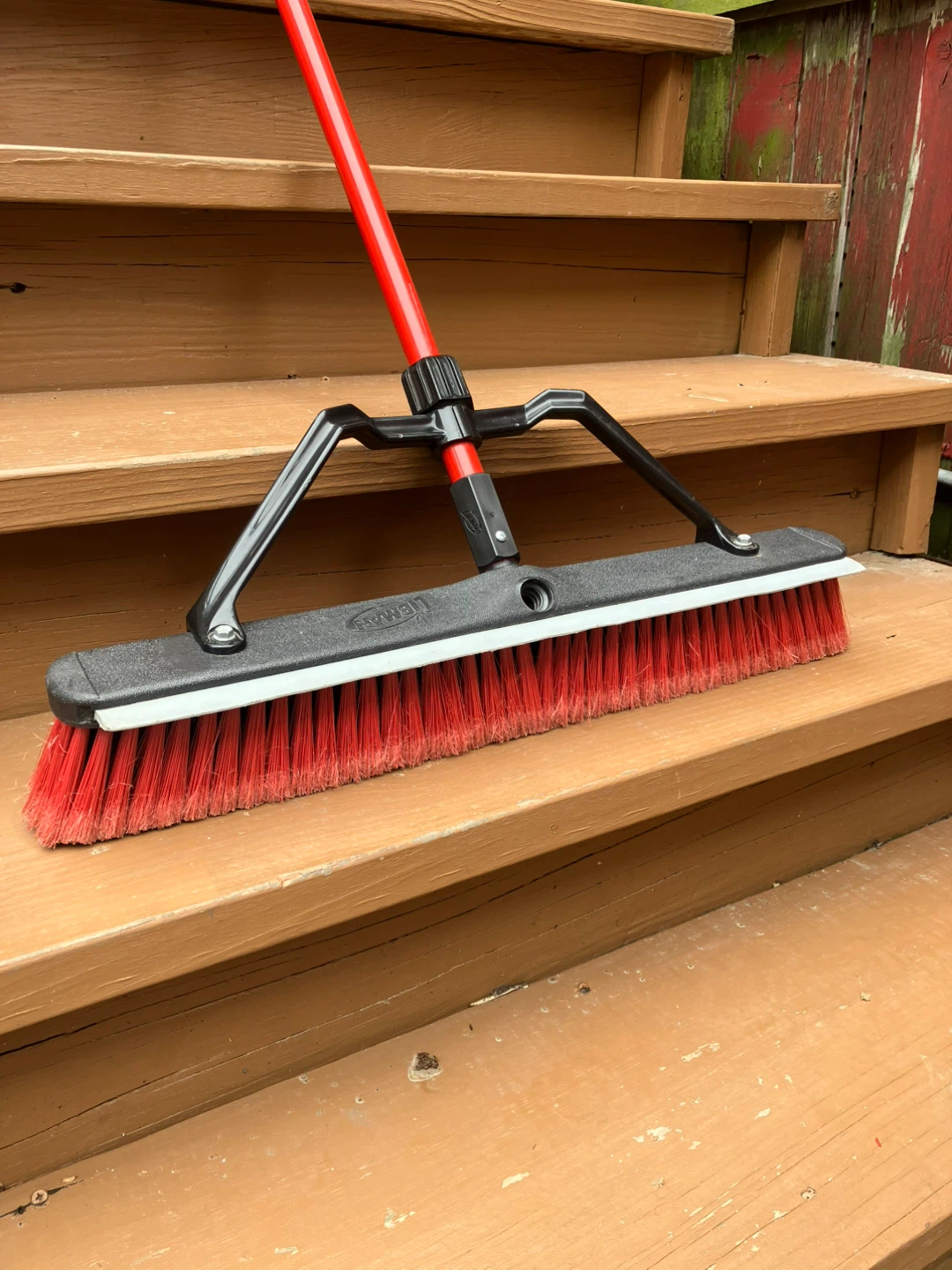 Multi-Surface 25” Push Broom With Squeegee And Steel Handle - photo 2