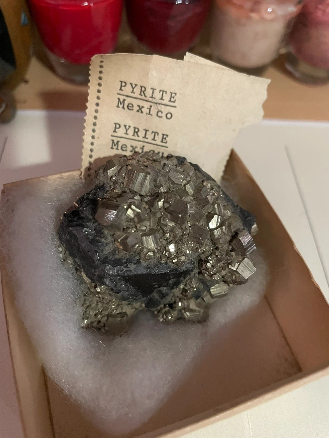 Pyrite mineral specimen from Mexico