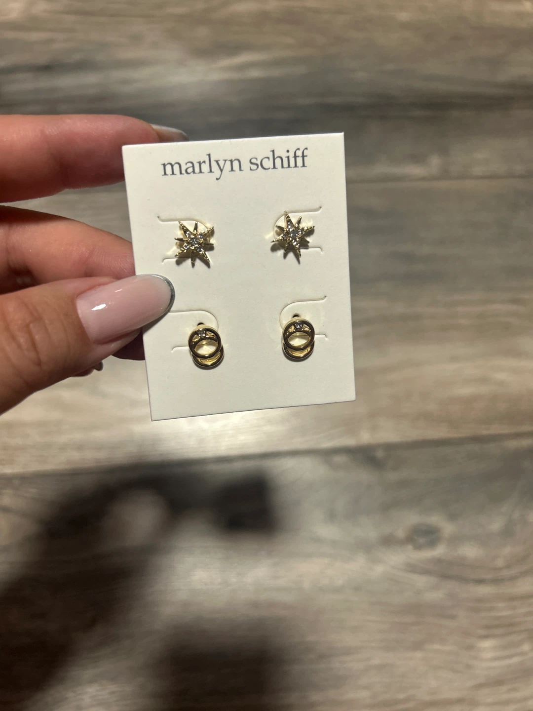 Marlyn Schiff Starburst and Hoop Earrings Set