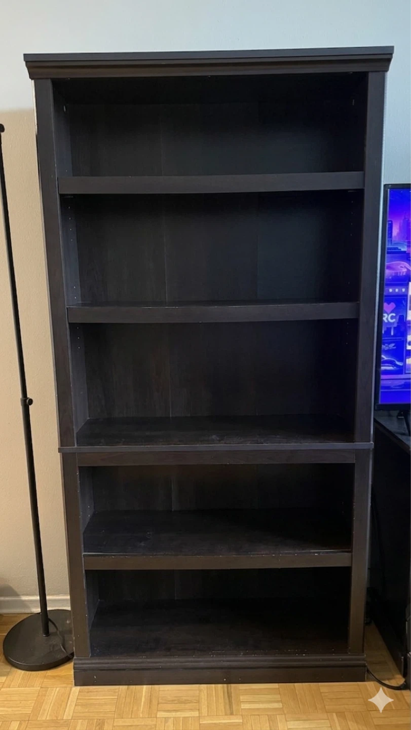 Clean Dark Wood Bookshelves for Sale
