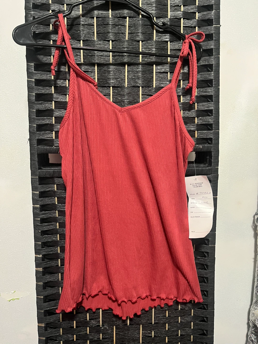 Miss Sportswear Ribbed Tank Top - Coral