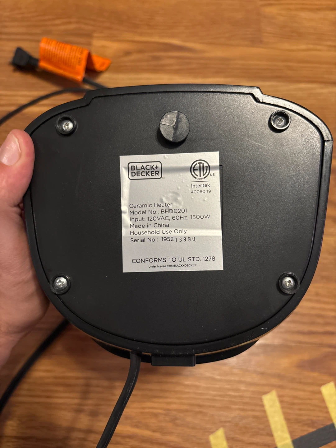 Black+Decker Ceramic Heater BHDC201 - photo 2