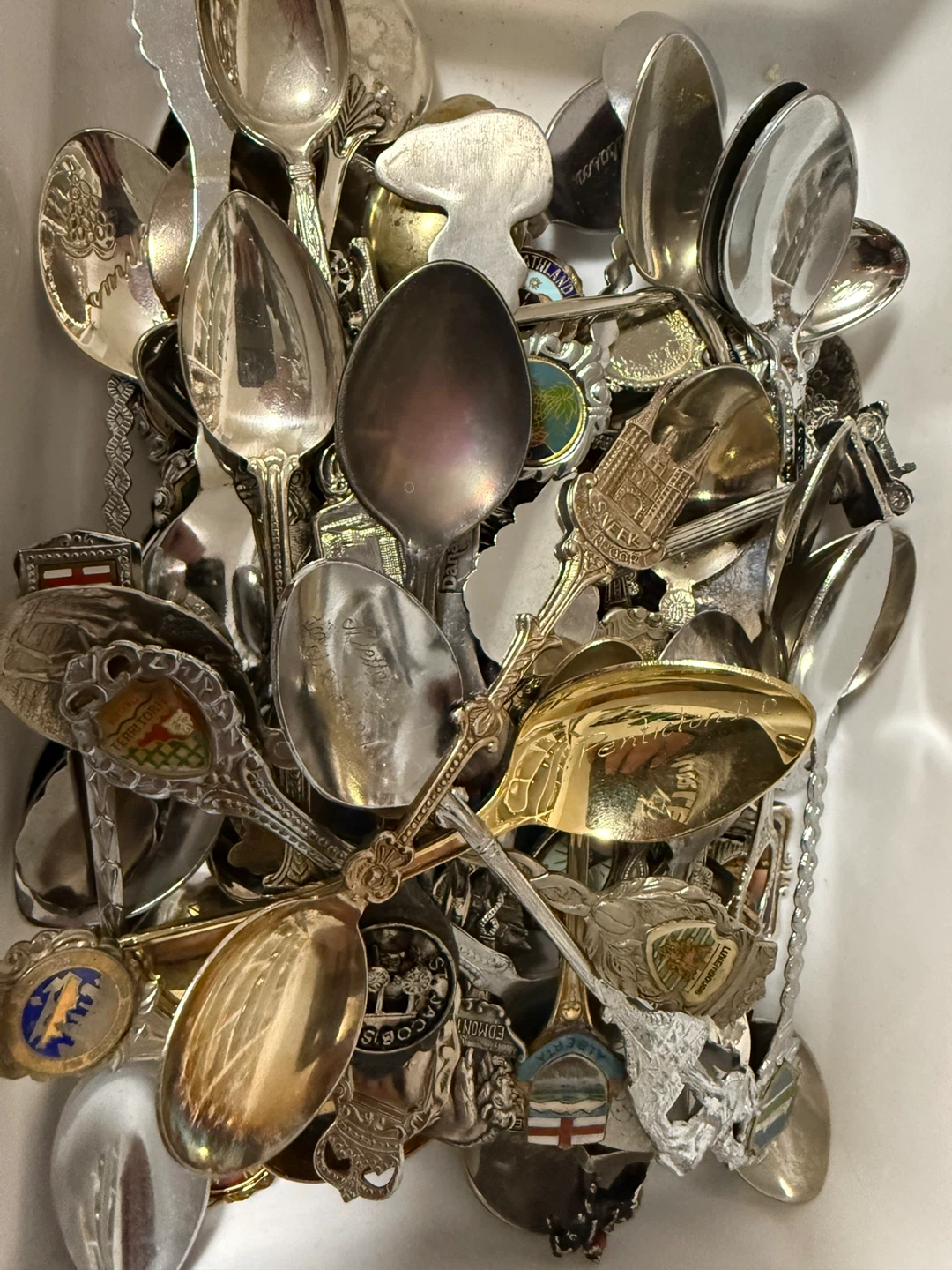 Assorted Souvenir Spoons Collection
