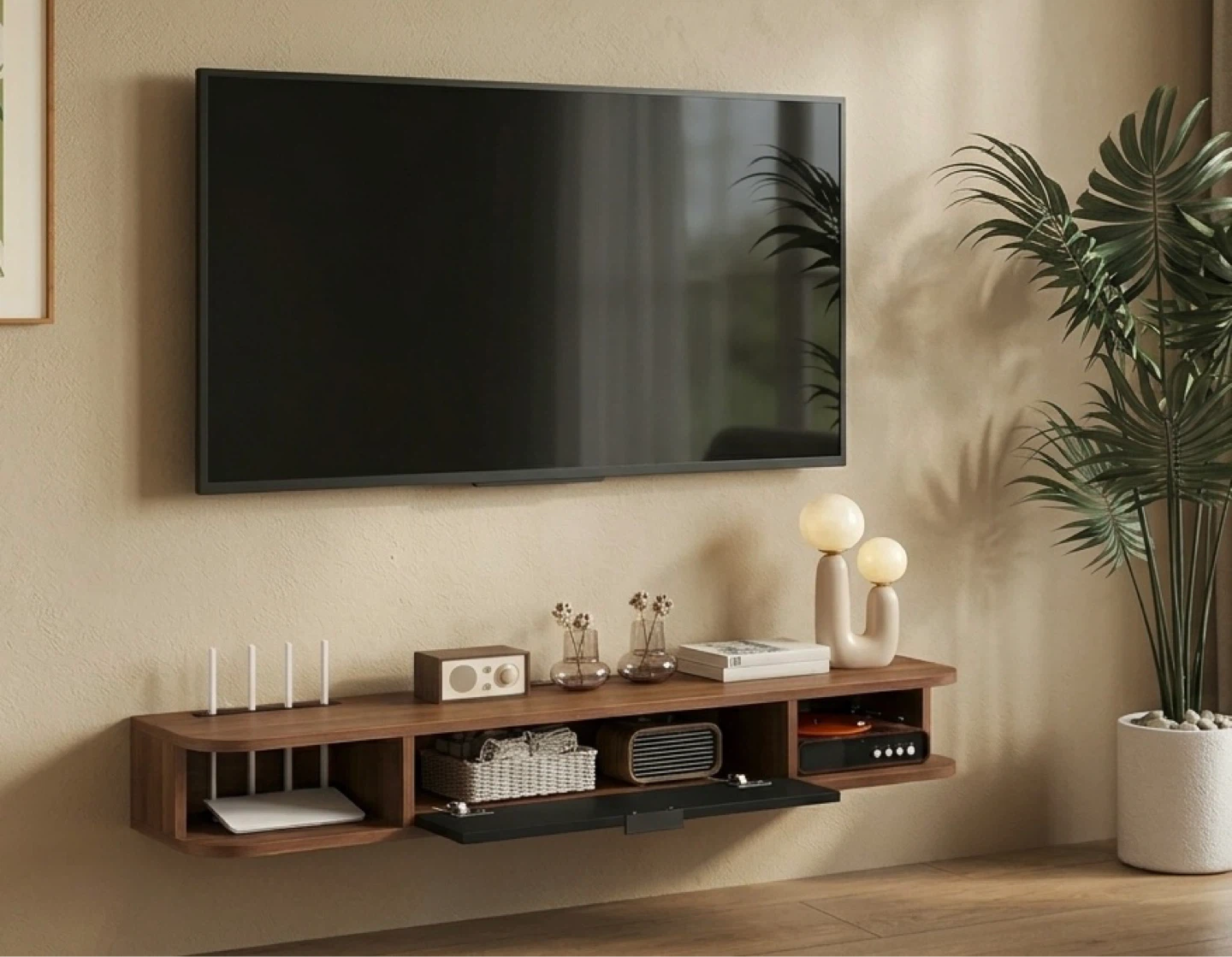 Modern Floating TV Stand 47”